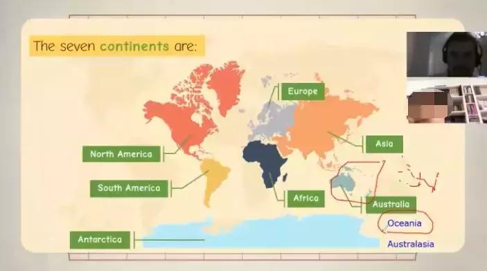 英伦云小学地理课程《Continents》了解地球上的陆地