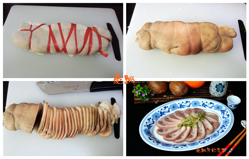 上海白切椒盐猪头肉,白切猪头肉视频教程