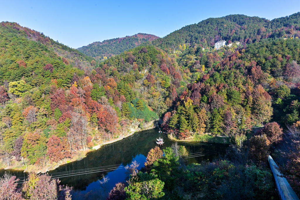 清凉寨美景,世界著名金秋山水风景油画