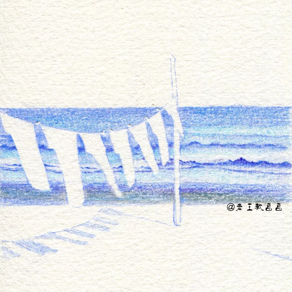 海洋风景油画的波浪怎么画,马克笔风景画海洋简单