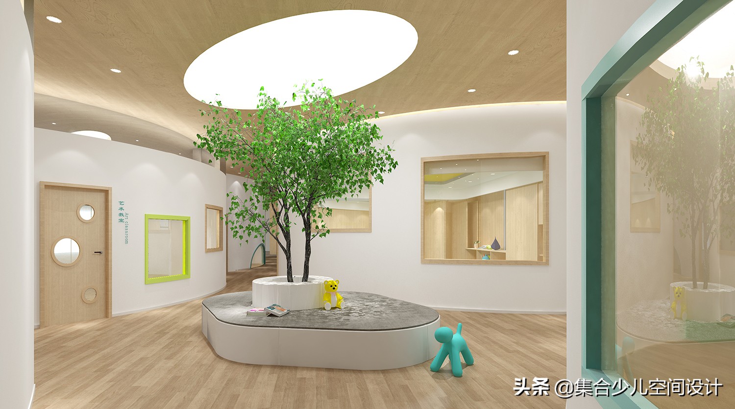 小型早教托育中心设计效果图,孩子的第二个家