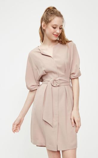 气质系带连衣裙,气质系带收腰连衣裙