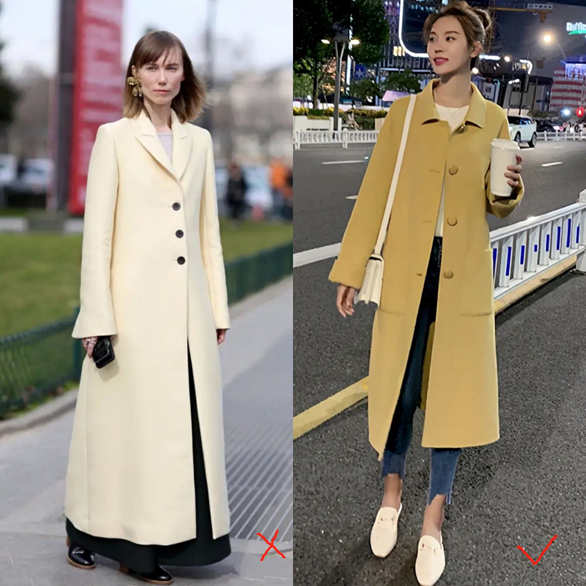 毛呢大衣女装大码中长款宽松显瘦,秋冬毛呢大衣这样穿