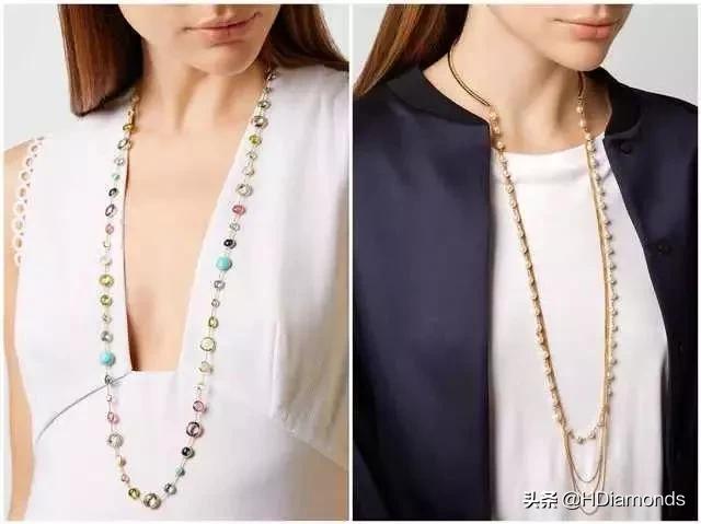 适合女生戴的毛衣链,毛衣链高级感叠戴