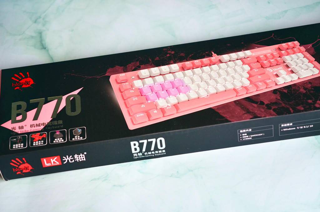 一款让女士心动的键盘,双飞燕f200q血手幽灵光轴机械键盘