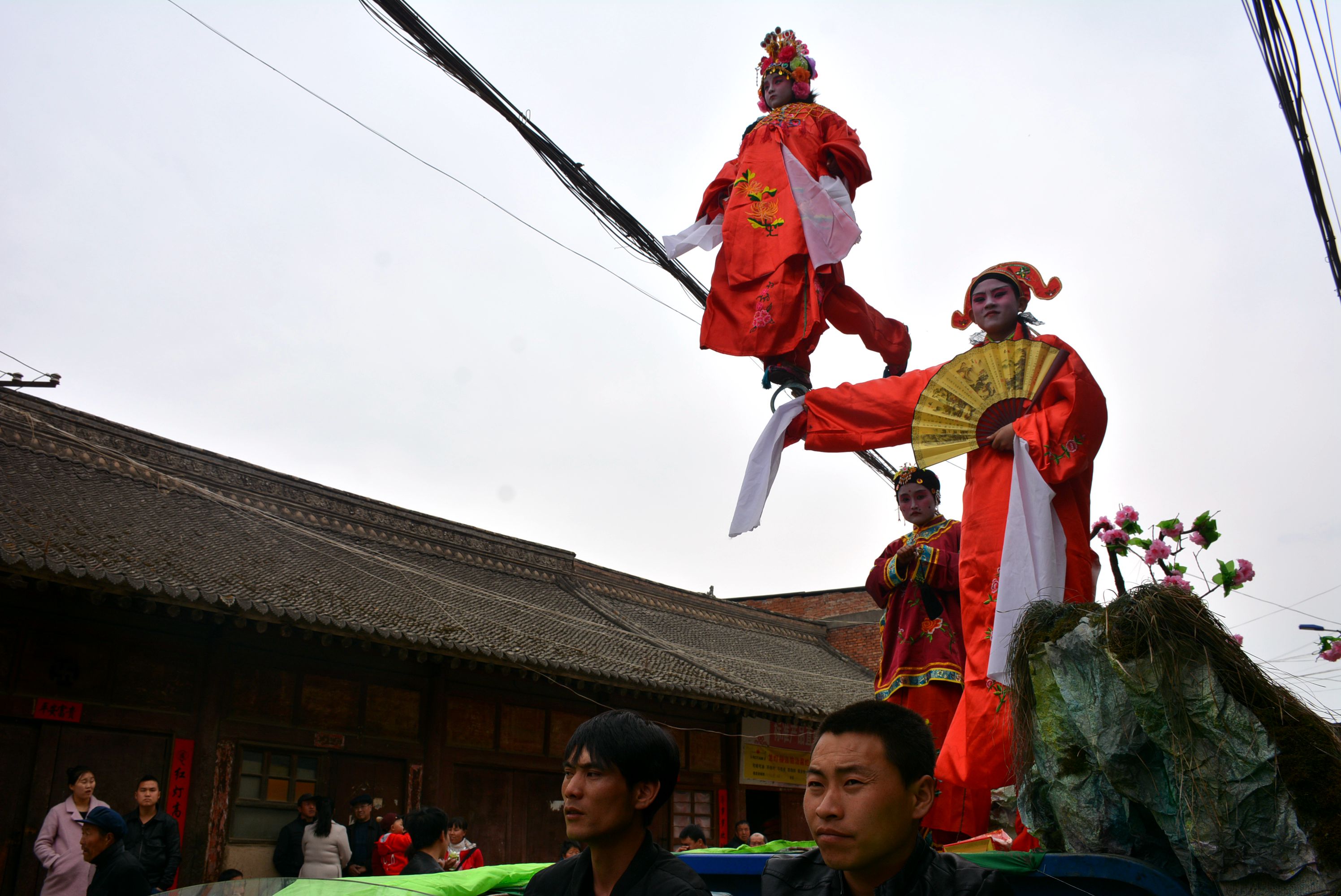 甘泉社火排练,甘泉峡门社火