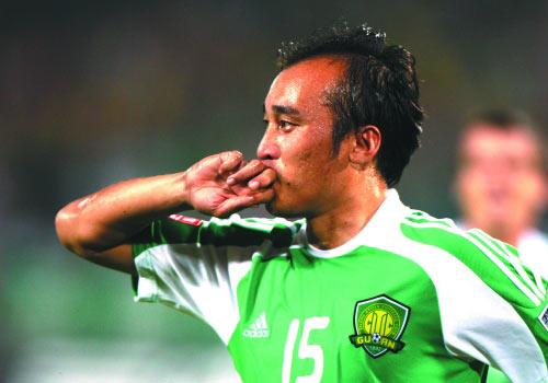 中超对鲁能的任意球,中超五大任意球大师