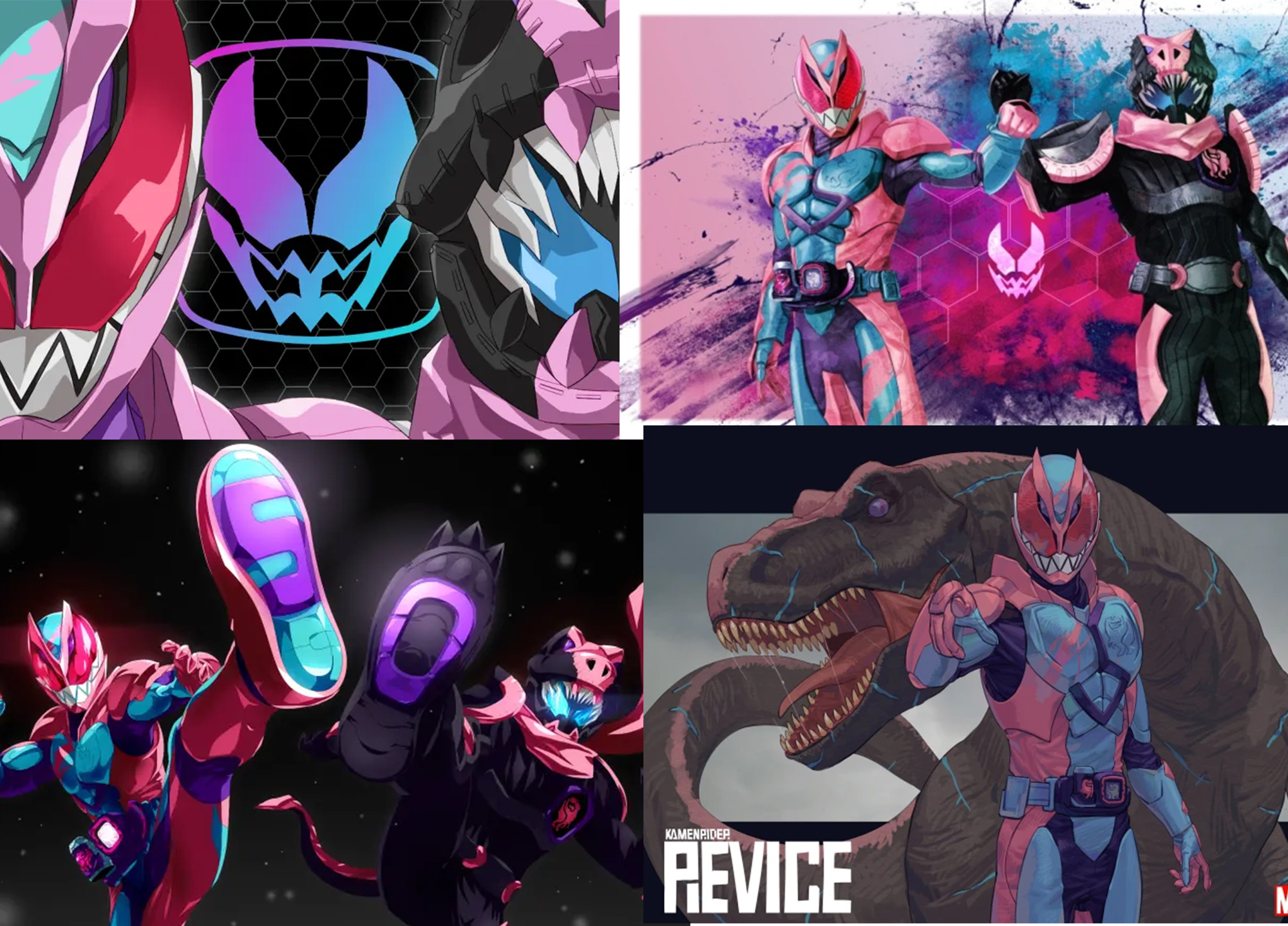 黑化的假面骑士,假面骑士利维斯四人齐变身