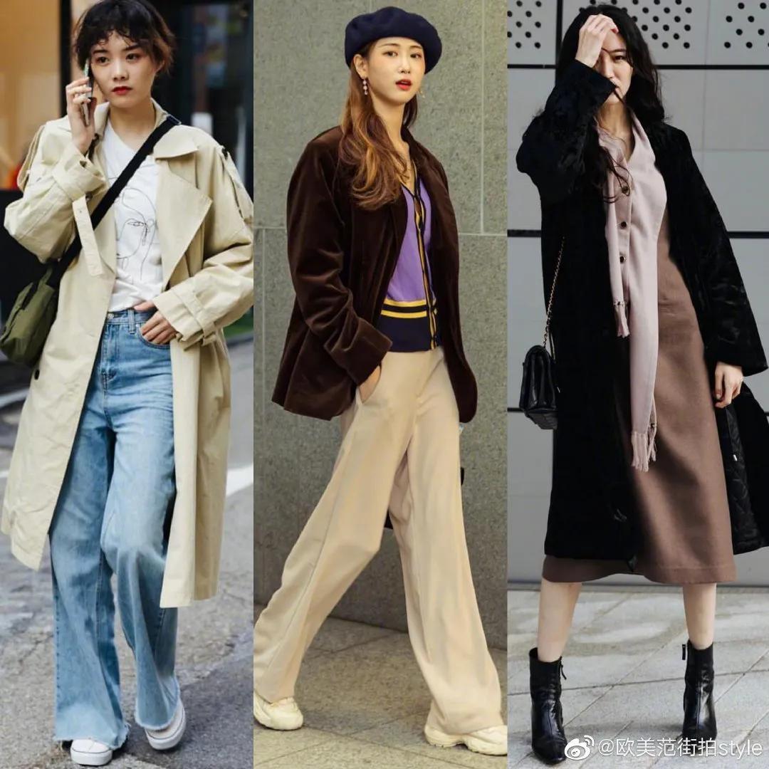 36套韩国女孩秋冬大衣穿搭合集,韩国女生大衣穿搭教程