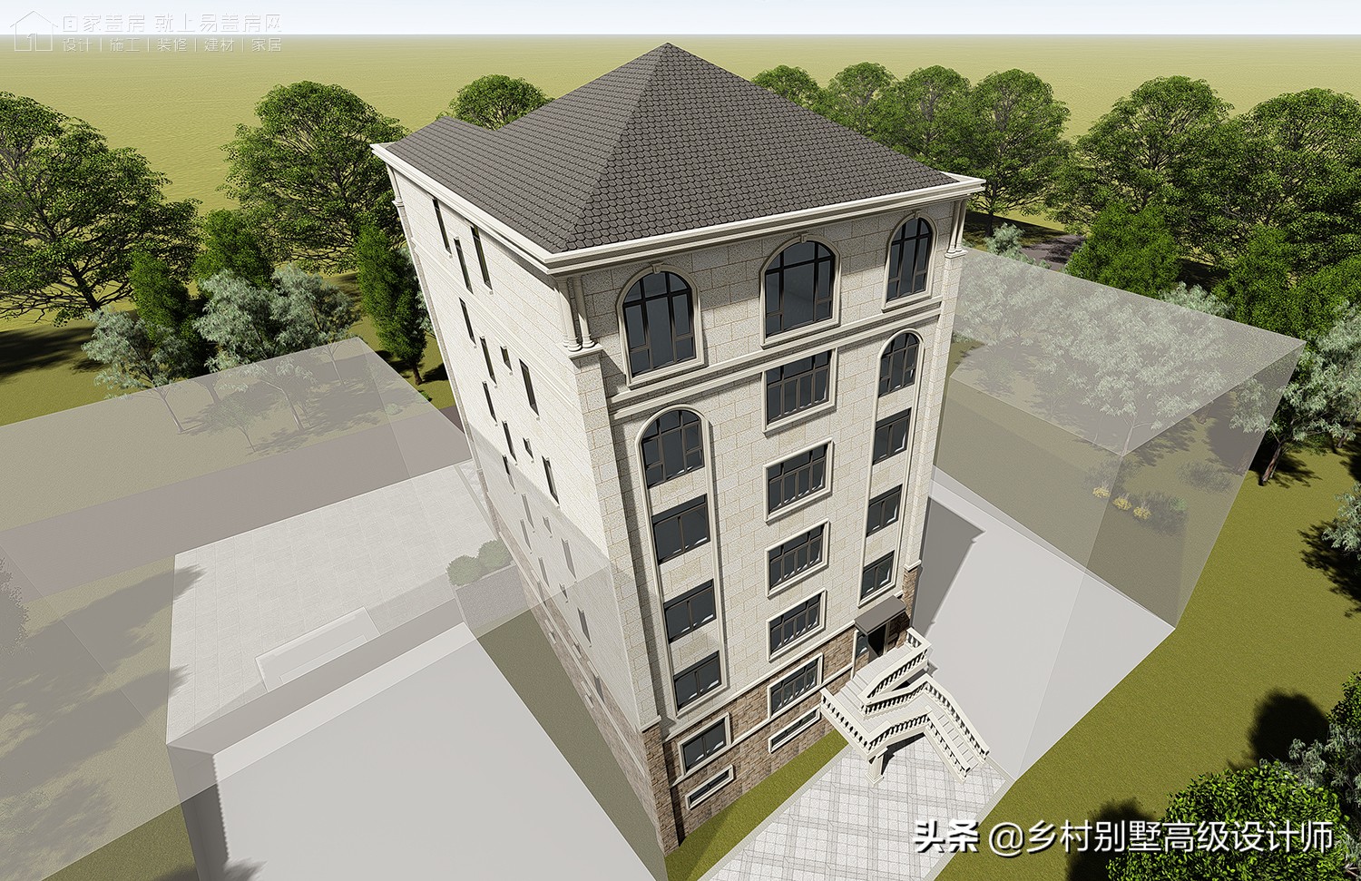 孝感新中式别墅,湖北孝感现代风别墅