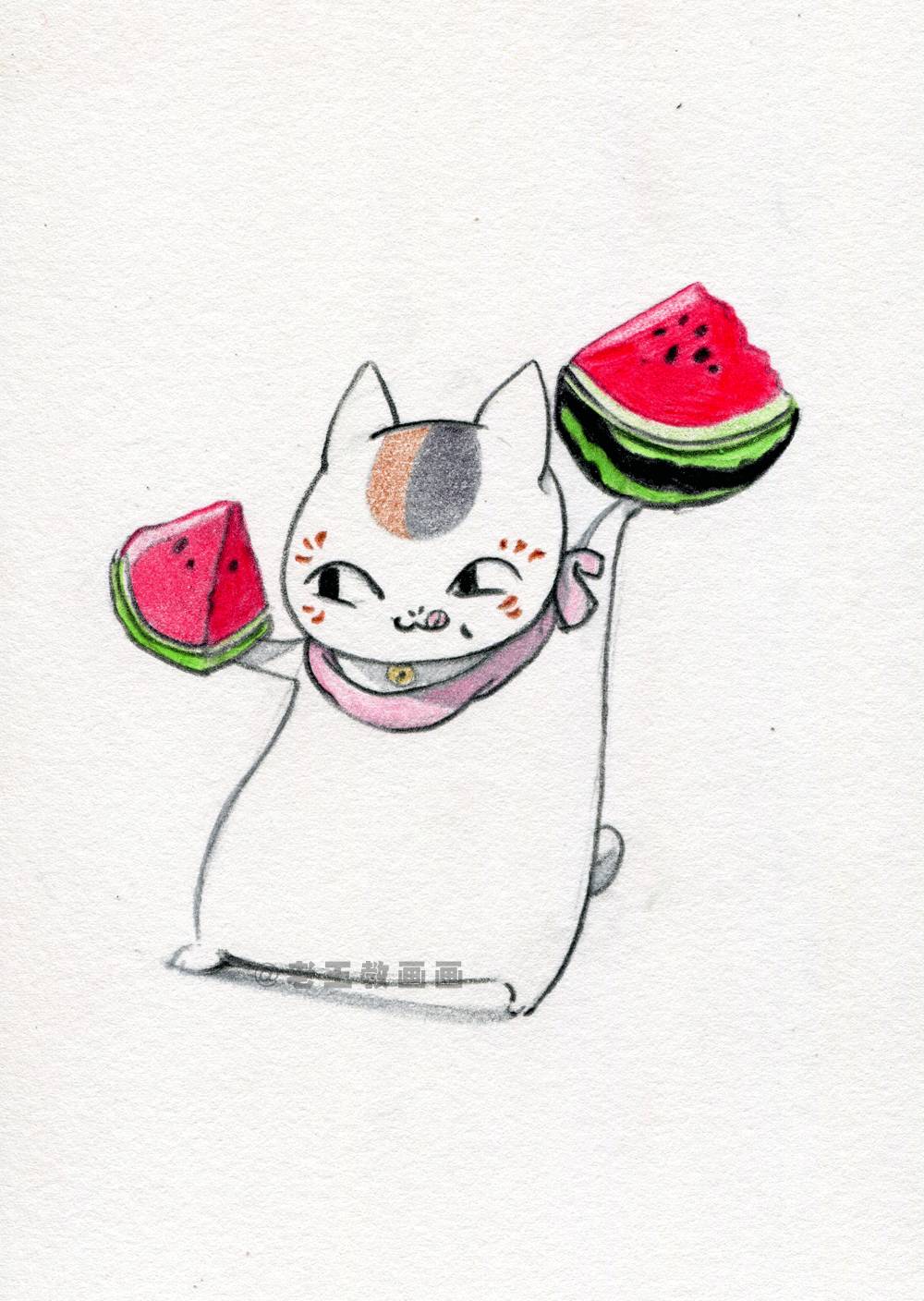 夏目友人帐猫咪老师简笔画,夏目的猫咪老师怎么画