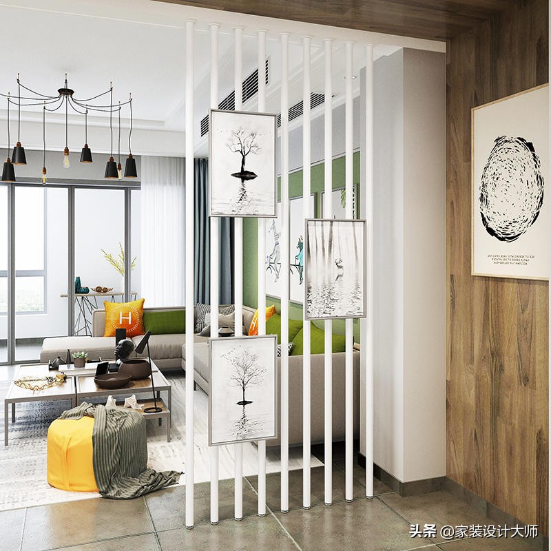 简单大气实用客厅鞋柜屏风,屏风带鞋柜效果图大全2023款