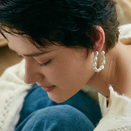 耳环款式图银,优雅耳环必备款式图片大全