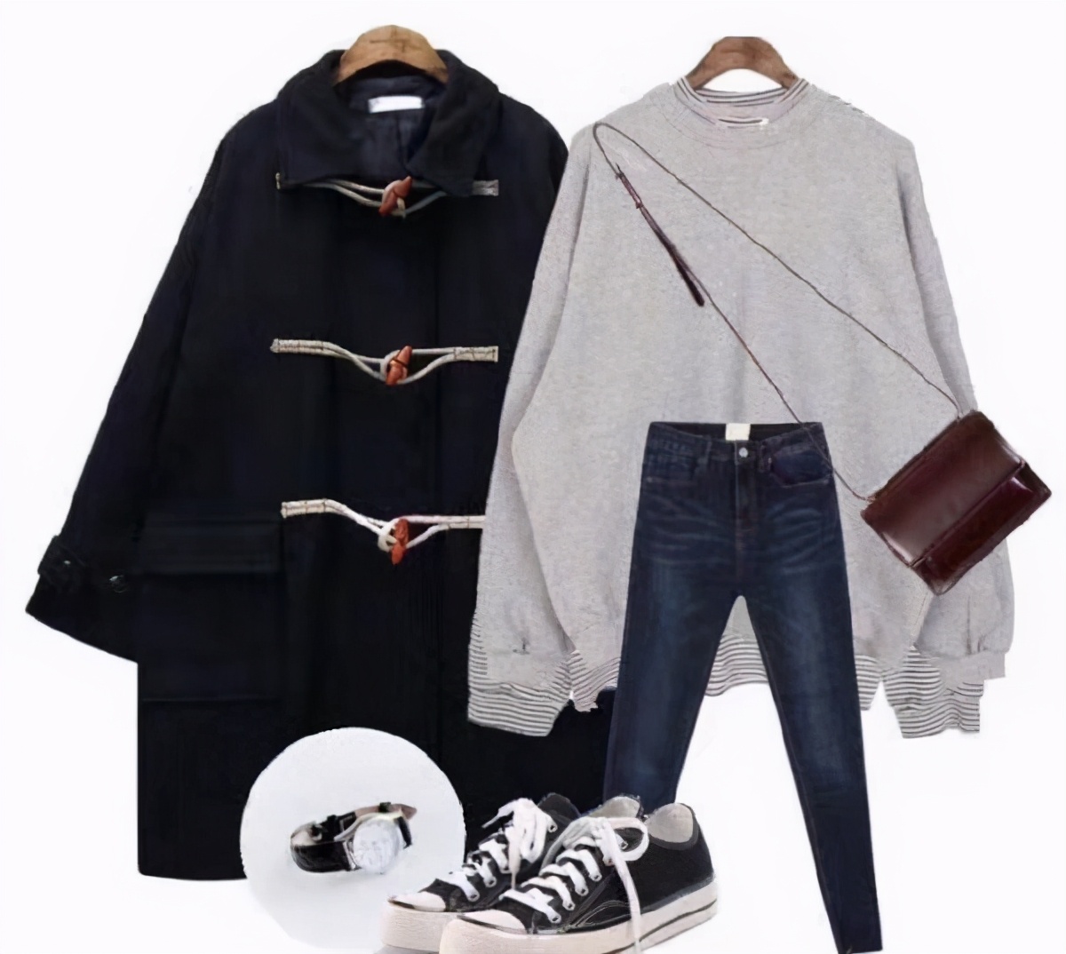 时髦洋气的灰色宽松卫衣穿搭,春季灰色卫衣日常穿搭