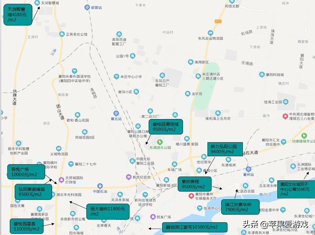 襄阳最新楼盘分布地图,襄阳市哪个楼盘最优惠