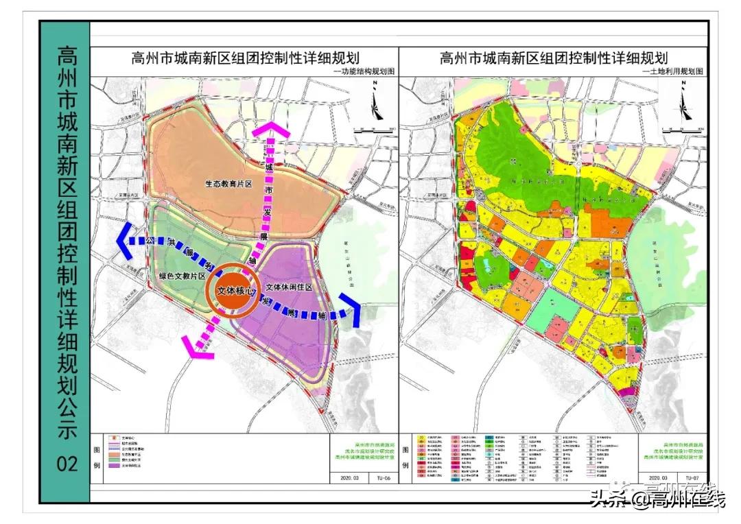 高州体育中心运动场建在这里，城南新区详细规划方案公示