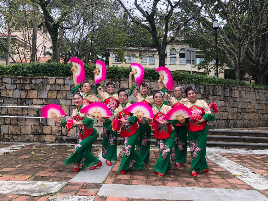 老年秧歌队庆祝元宵节,赞美老年秧歌队