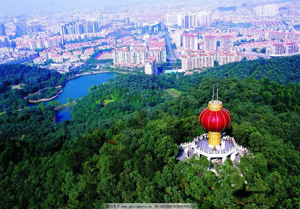 东莞旗峰公园掠影,东莞旗峰公园大体俯视图片