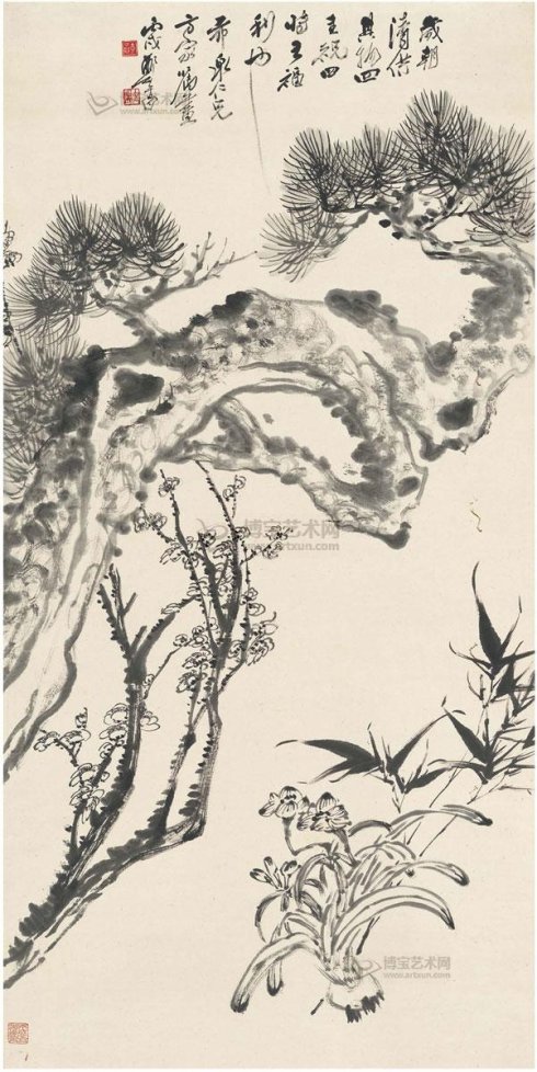 郑午昌花鸟,丝鬓散人郑午昌百幅绘画作品赏析