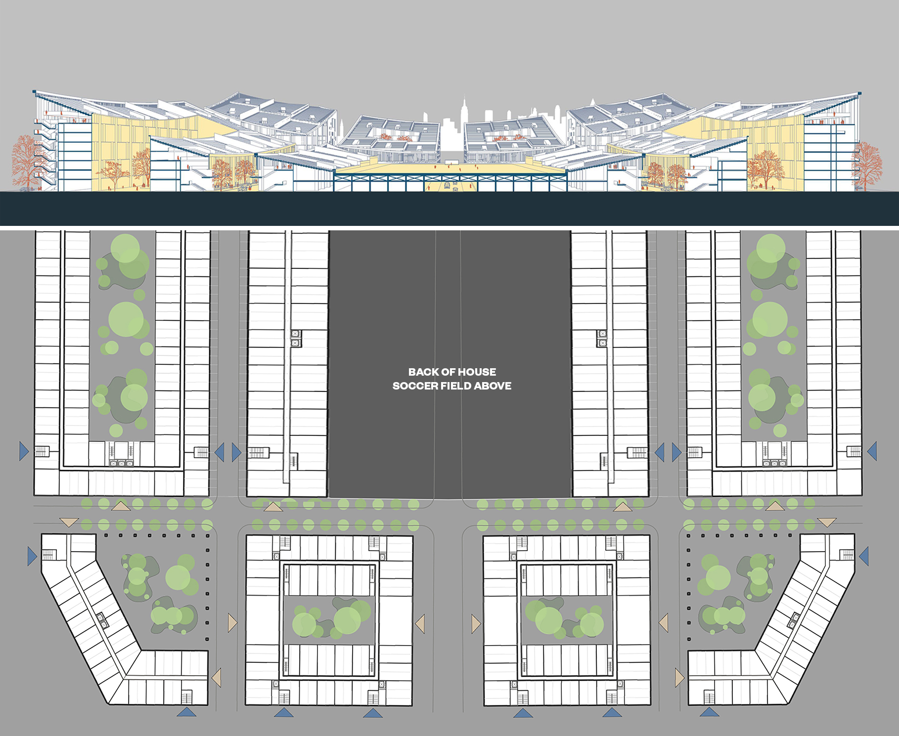 楼顶的球场,高端小区球场