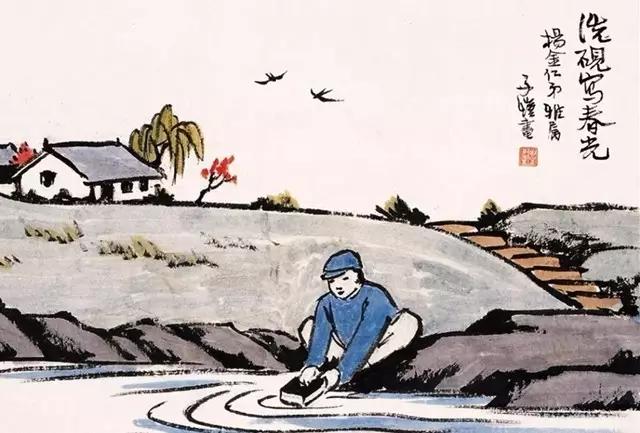 丰子恺古诗新画释文,丰子恺的画醉了整个春天