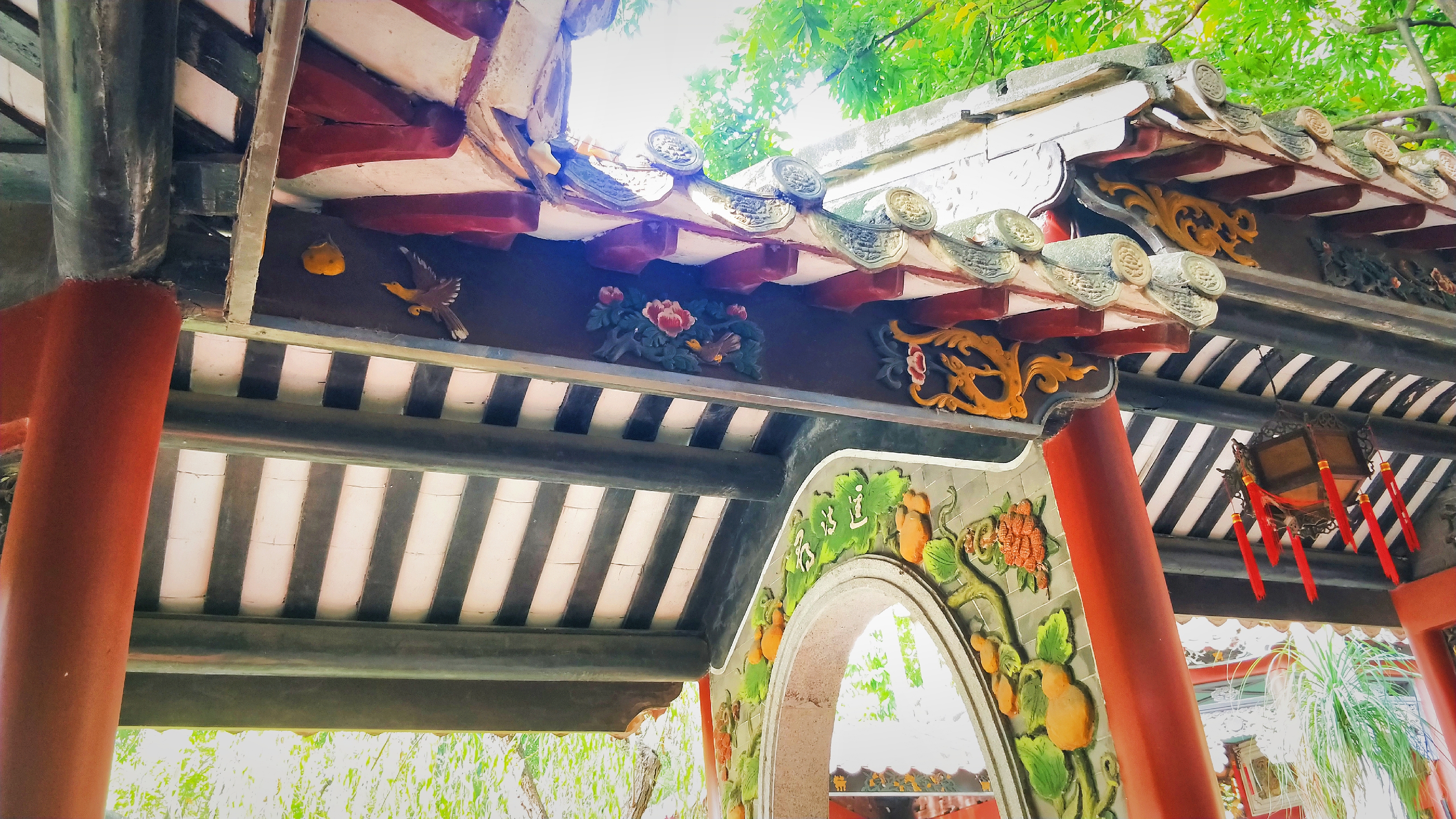 羊城八景彩色玻璃,顺德清晖园羊城八景图片