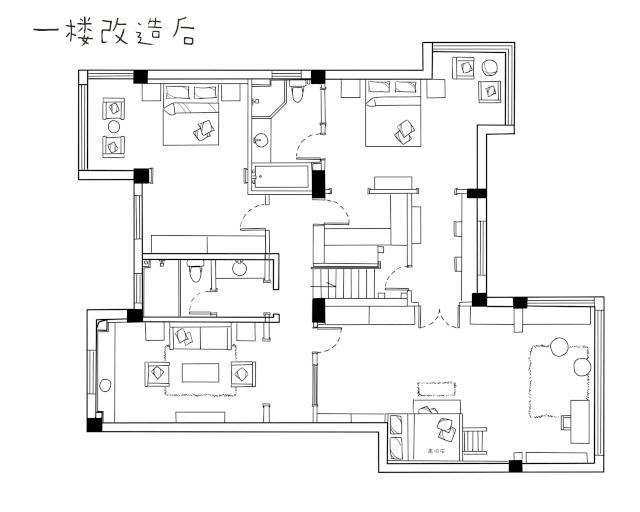 榫卯结构自建房一层,恋家地产复式小楼