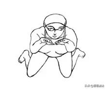 蛙泳水中吐气发力技巧图解,蛙泳蹬腿技巧图解