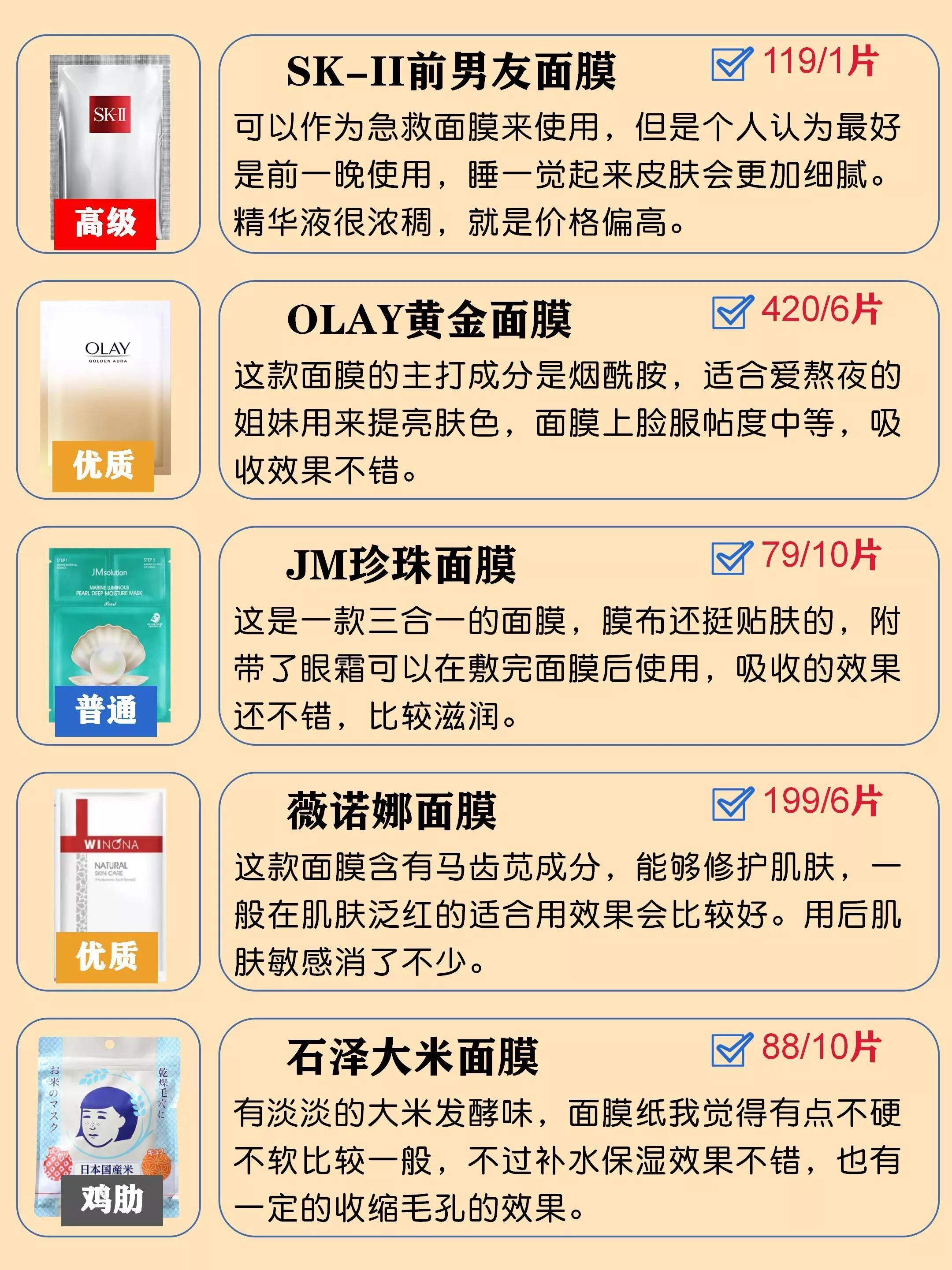 李佳琦面膜排行榜10强补水面膜,儿童面膜推荐6-12岁补水面膜