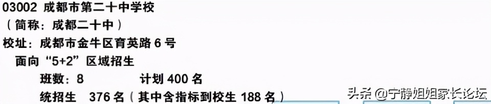 金牛区重高有哪些学校,金牛区高中指标到校名额分配
