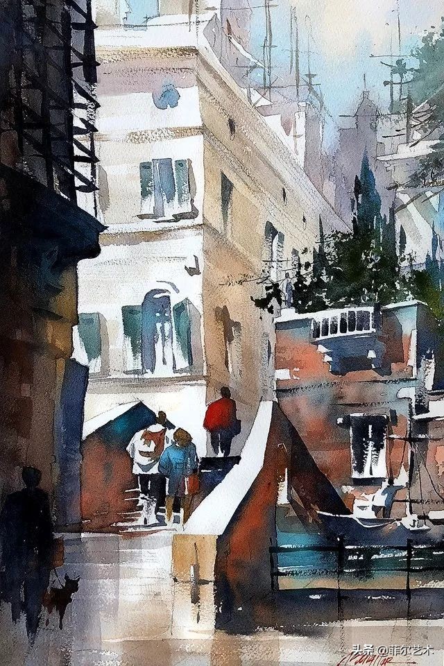 水彩意境图片欣赏,水彩颜色丰富