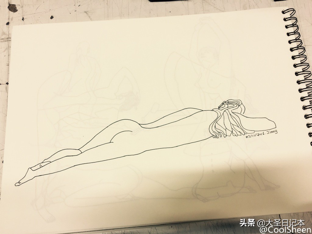 漫画现场临摹,人物写生漫画速写