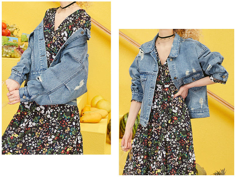 高端轻奢牛仔外套妖精的口袋,小众牛仔外套测评