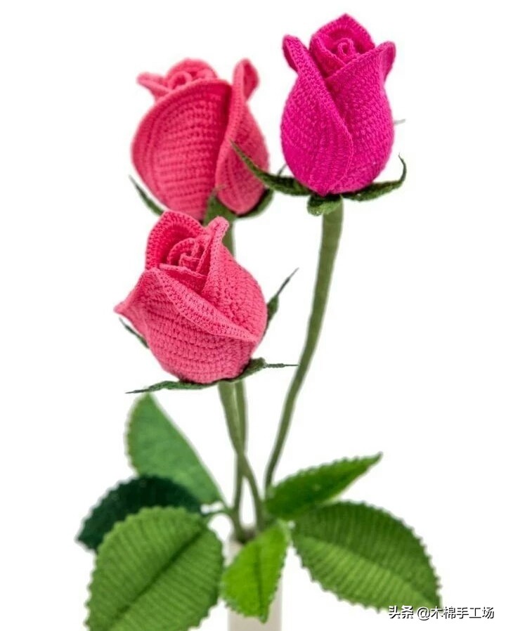 七种玫瑰花的钩编步骤,浪漫永不凋零的玫瑰花折纸