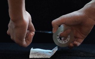 用购物小票制作“无字天书”