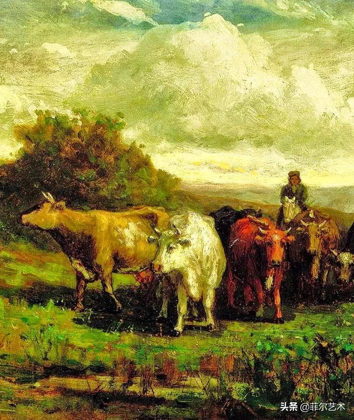 欧洲田园油画风景图片大全,古典油画风景美丽乡村