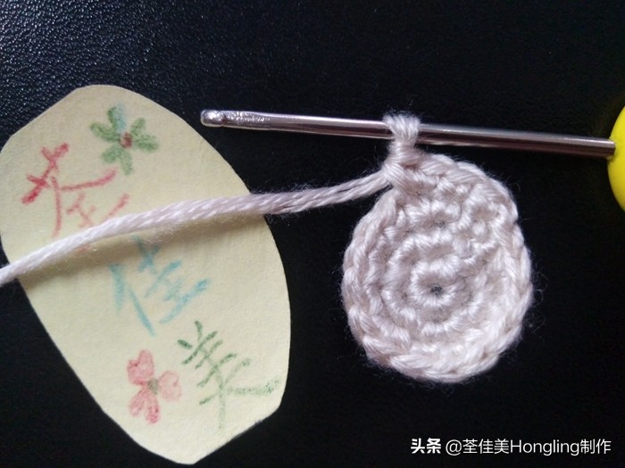 马蹄莲花的钩织教程,马蹄莲宽叶子的钩织教程