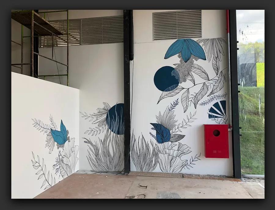 凹凸不平墙面用什么记号笔,墙面艺术设计作品