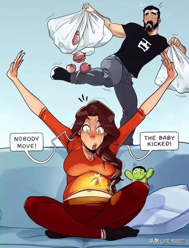 那个宠妻狂魔插画师又来秀恩爱了，这次是关于生孩子的……