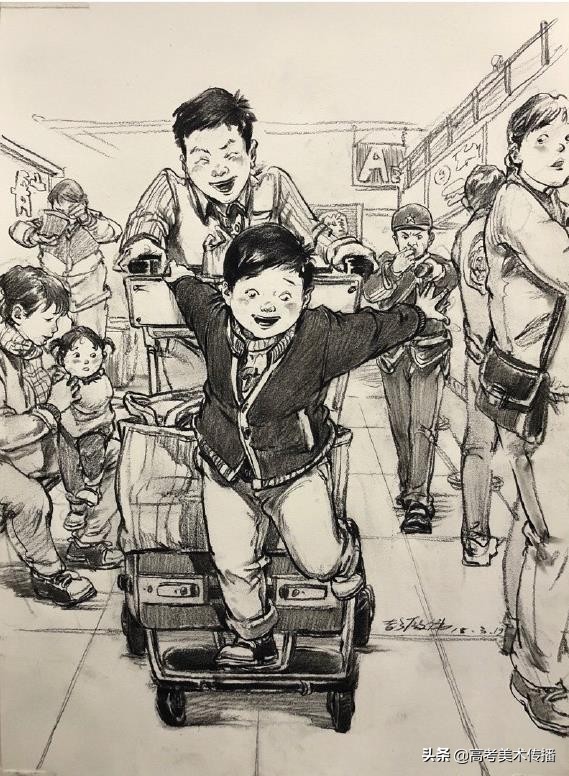 场景速写的构图的重要性,场景速写的深度解析