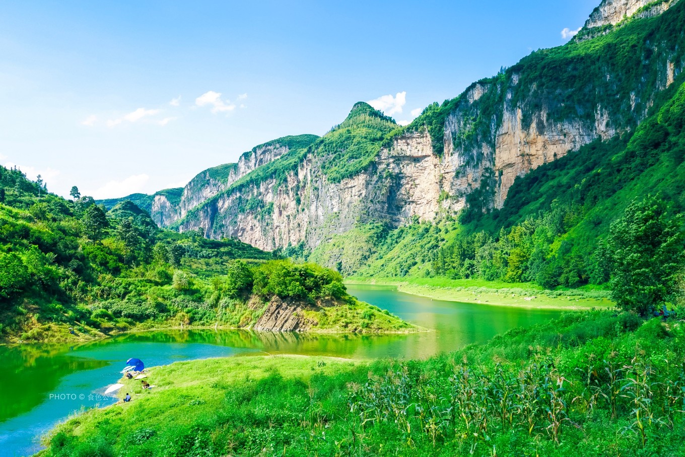 贵州乌江源百里画廊风景观景台,贵阳百里画廊