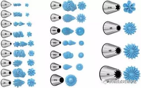 十种常用裱花嘴,裱花嘴大全