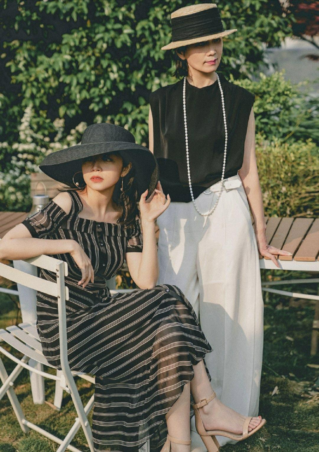 三木母女同款夏装,三木神仙母女穿搭
