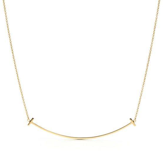 蒂芙尼笑脸项链买黄金还是玫瑰金,蒂芙尼笑脸项链小号大号哪个好看