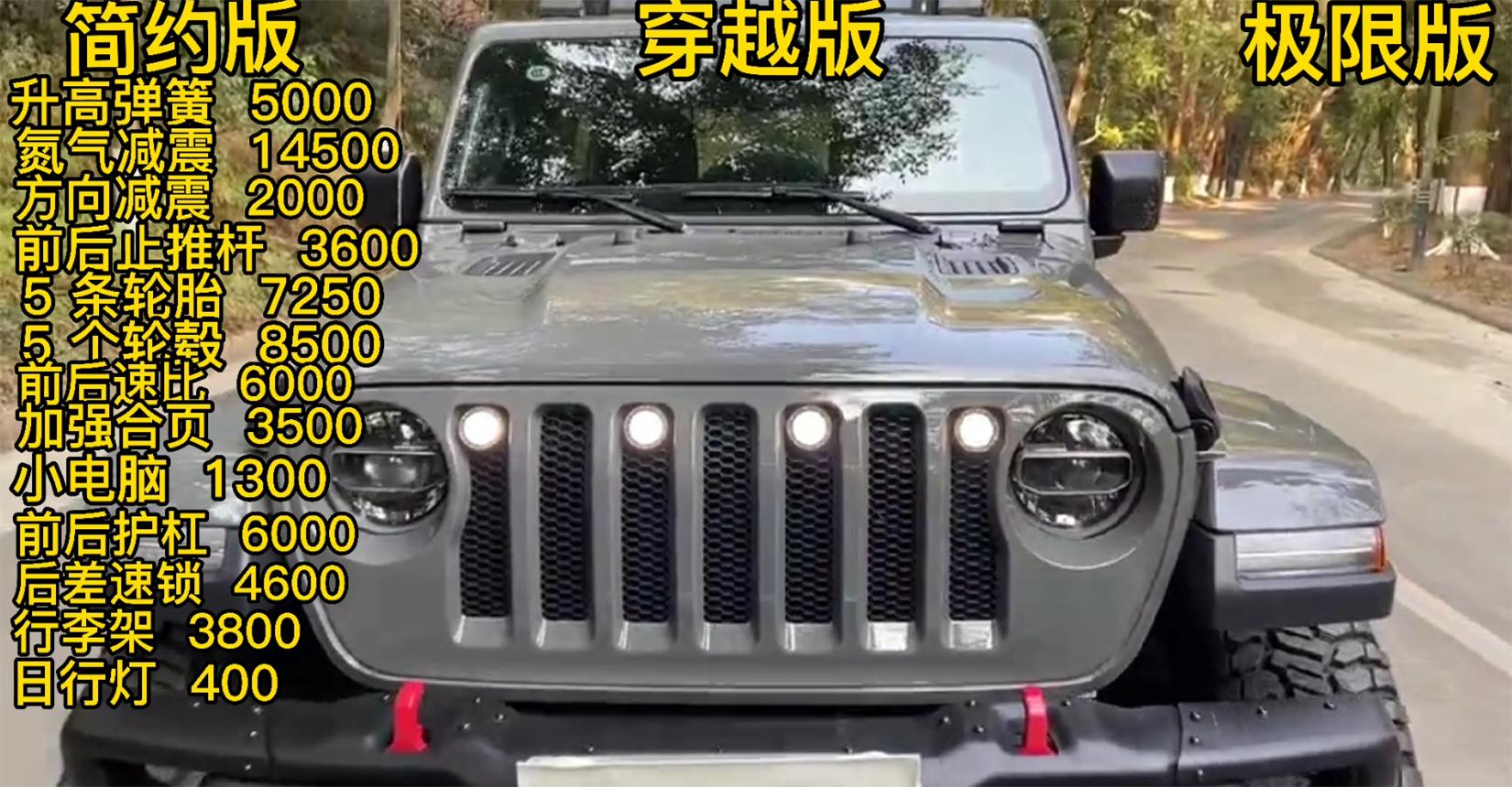 第五期牧马人特辑完结篇（上）（三种不同配置的预算费用）