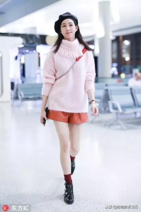 奚梦瑶短靴穿搭,奚梦瑶穿短靴子