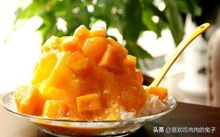 夏日芒果甜品沙冰,好吃的酸奶芒果冰沙
