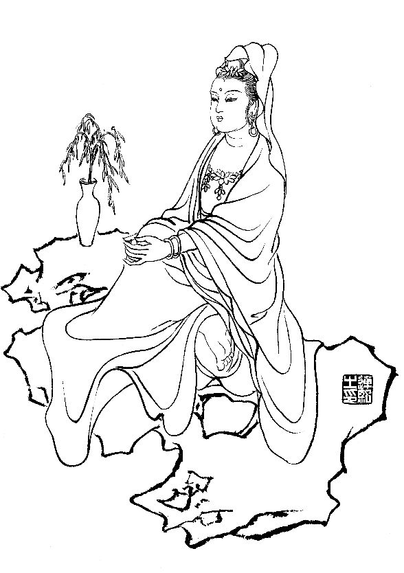 彭连熙工笔白描人物作品,工笔戏曲净角人物白描底稿