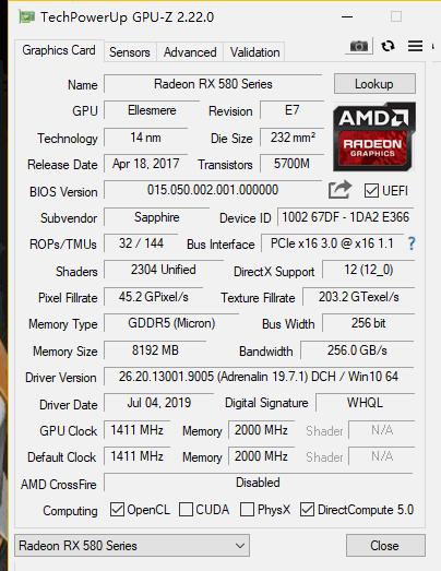 蓝宝石rx580超白金跑分不超20w,蓝宝石rx580超白金oc