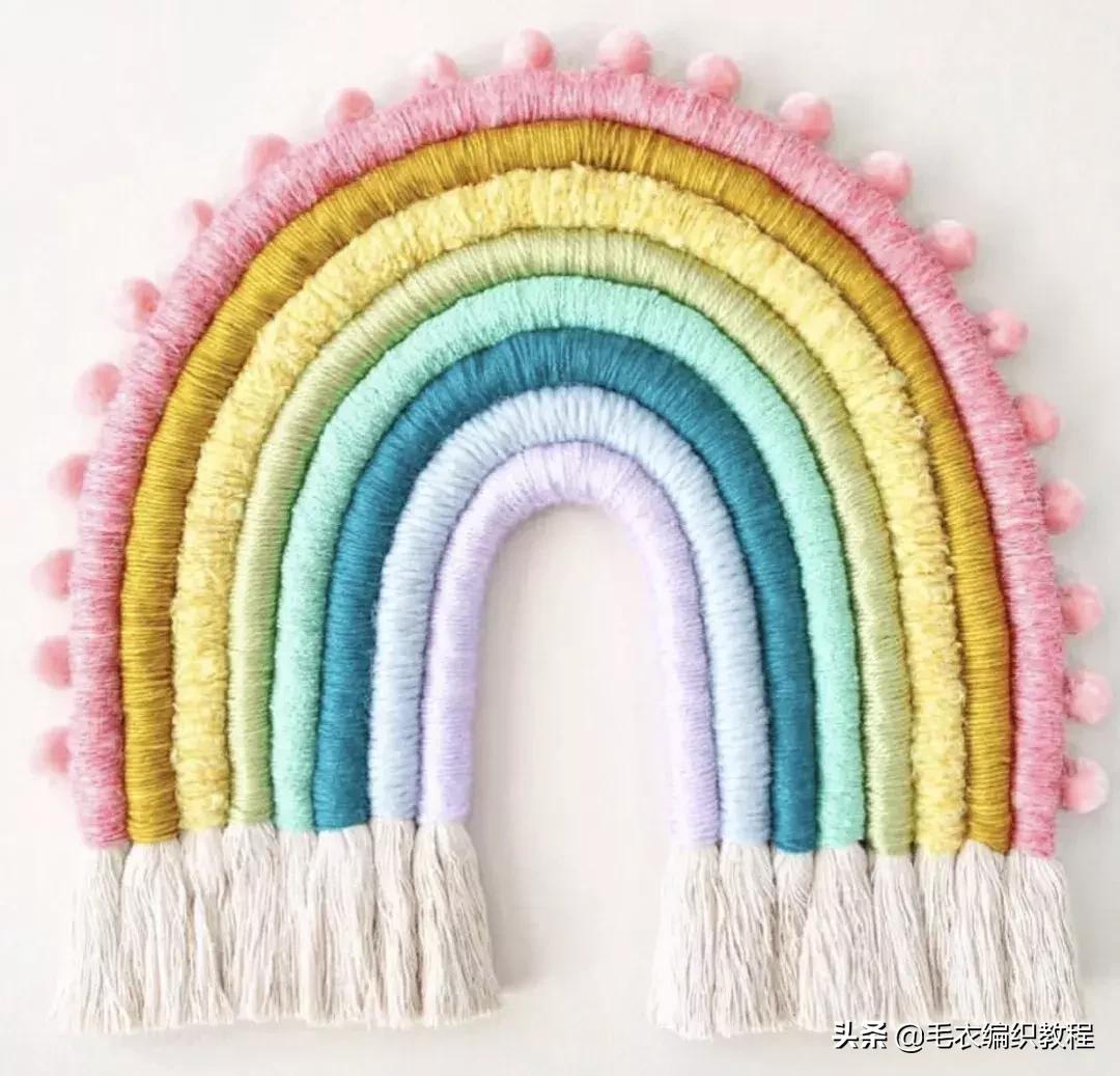 简单易做的挂毯,自制彩虹挂毯
